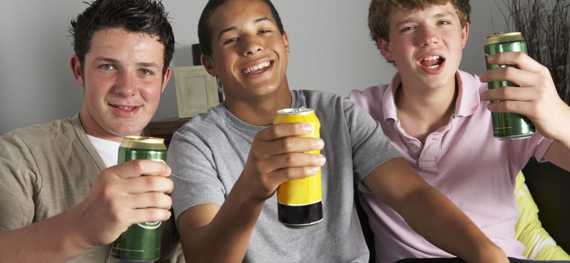 Teenage Boys Drinking Beer